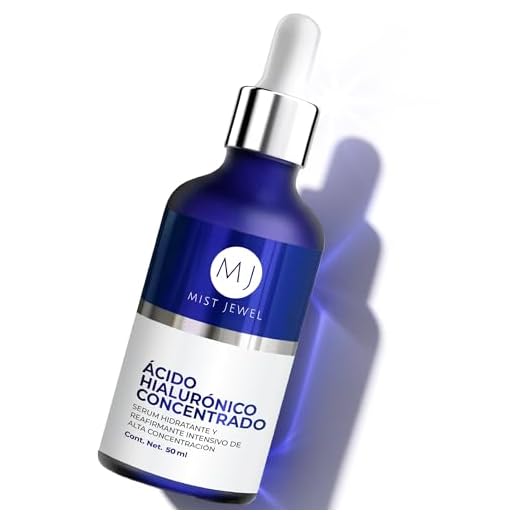MIST JEWEL Serum Acido hialuronico facial concentrado para arrugas antiedad | Hyaluronic acid suero para el rostro de alta concentración hidratante intenso y rejuvenecedor 50ml (AH Concentrado)