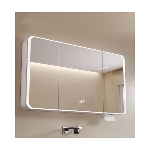 �����\��Led�o�X���[���~���[�L���r�l�b�g�A�h�܋@�\�t���A3�F�Ɩ��A���ϋ��A�z���C�g�A���_���ȃo�X���[���̂��߂� ���[�\�����[�V�����A�z���C�g B-110*70*13Cm,White B-110*70*13cm