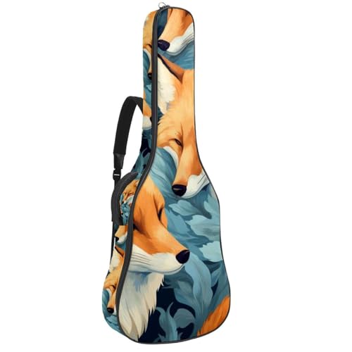 Sac pour guitare étanche et léger motif renard pour musiciens et étudiants