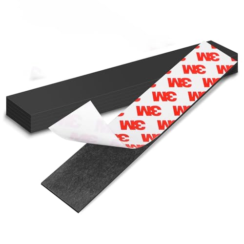 YuanYouTong Lot de 10 bandes magnétiques autocollantes - 120 x 20 mm - Avec dos adhésif 3M - Bande magnétique flexible pour couteau - Pour réfrigérateur, porte-outils, planche, bricolage