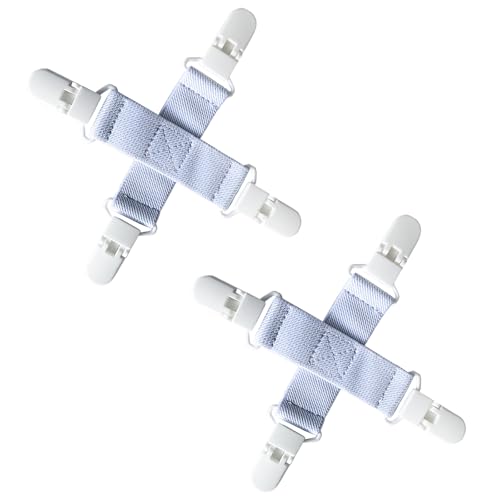 Bed Sheet Detangler 2 Pack–Reduces Laundry Tangling, Twisting & Knotting in Washer & Dryer–Keeps Bed Sheets, Duvet Covers & Blankets from Wadding–Saves Time & Wrinkles (White)