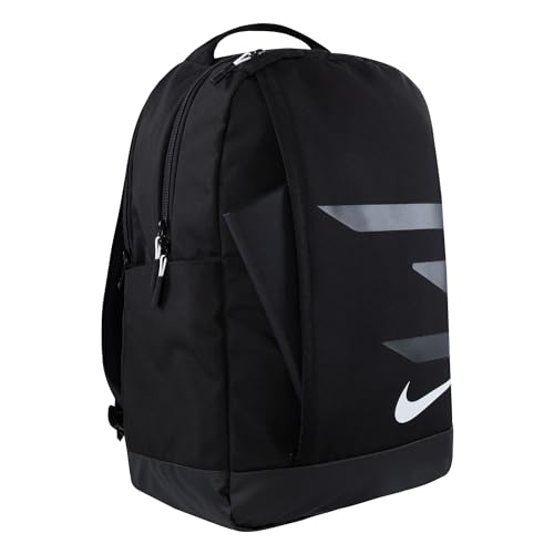 Image of Nike 3 Brand Blitz Backpack - Black - 30L, 9AT048-023 | Padded 15 in sleeve, mesh organizer, side bottle pocket, 2 zip pockets. For boys, girls, men, women, gym, and travel