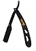 Classic Samurai CS-102 Matte Black Folding Straight Razor, Shavette with 100 Count Single Edge Razor Blades (Black)