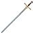 Sword of King Solomon Templar Medieval Replicated Black