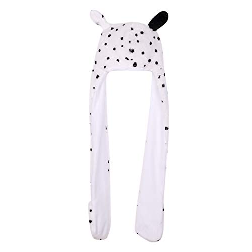 Image of Women Winter Warm Hat Scarf Gloves Set 3-in-1 Plush Cartoon Animal Hooded Hat Earflap Beanie for Outdoor cold days