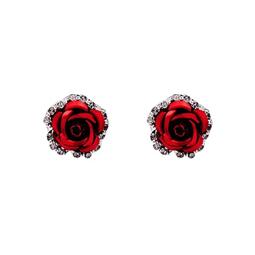 Boucles d'oreilles pendantes roses pour mariage et soirées élégantes