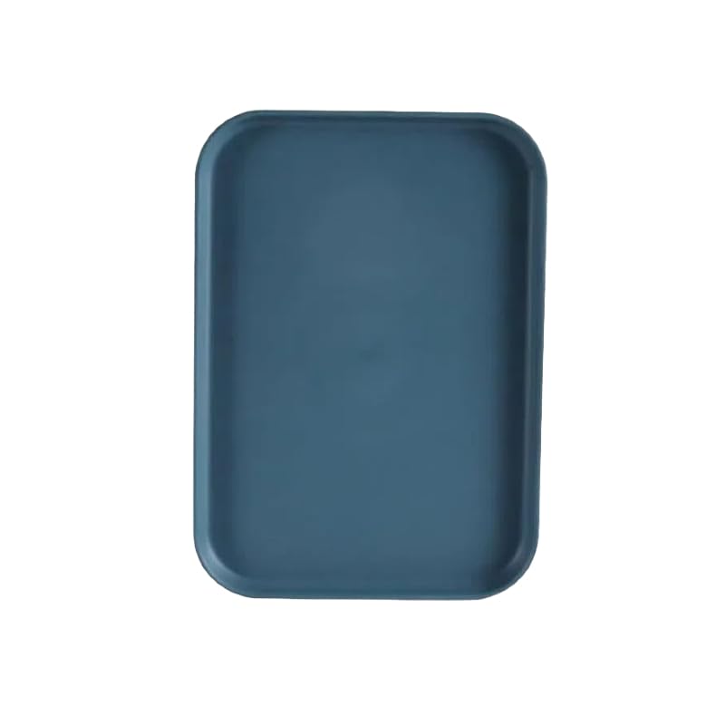 22 * 30.5CM Plastic Trays for Food Serving,Dark Blue Rectangular Serving Tray Dinner Trays For Home/Restaurant/Hotel Organizer
