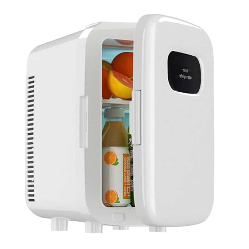 Blendra Mini Fridge 10L LCD Skincare Fridge Small Refrigerator for Bedroom Home And Car Cooler and Warmer For Drinks and Cosmetics with Container Basket 220AC/12V DC