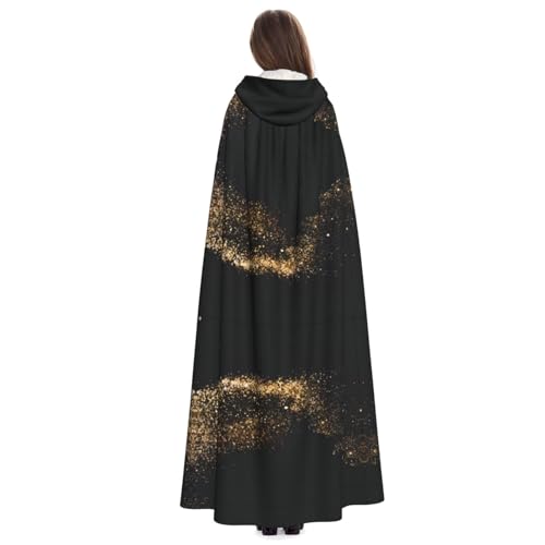 Capa con capucha de Halloween para adultos disfraz cosplay de carnaval negro 4