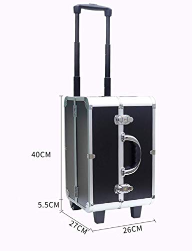 BYCDD Trolley Kosmetikkoffer Schminkkoffer, Aluminium Multikoffer Etagenkoffer Schminkaufbewahrung Make-up Koffer… – Bild 8