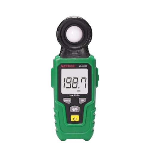 MS6612A Medidor de luz Luxómetro digital Prueba de luminancia Max Min Iluminómetros Fotómetro