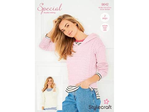 Stylecraft DK Knitting Pattern - 9642 Ladies Sweaters (2 Designs)