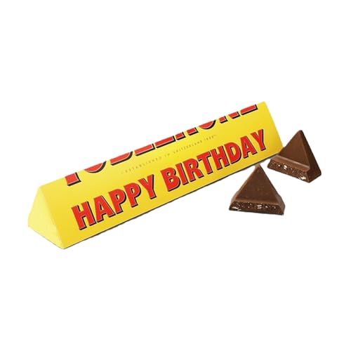 Personalised Happy Birthday Chocolate Bar 100g – Swiss Milk Chocolate with Honey & Almond Nougat – Unique Birthday Treat – Custom Wrapper