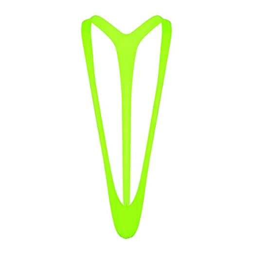 TiaoBug Mankini Estilo Borat para Hombres Bañador Playa Carnaval Disfraz Borat para Despedida de Soltero Fiesta en Casa Verde Fluorescente 70-100cm