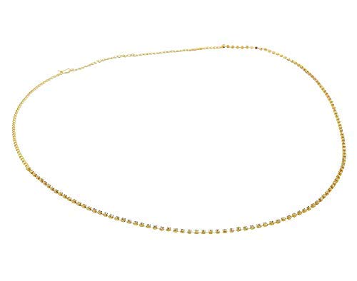 Gold Plated Non Precious Metal 1 Line Belly Chain Waist Belt, Kamarband for Women (37-Inch)-image-11