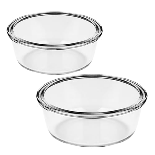 TOYZFRIENDY Cuencos De Vidrio Para Freidora De Aire 2 Piezas 6.69X6.69X2.55In Recipientes Resistentes Al Calor Para Hornear Y Mezclar En Cocina Hogar
