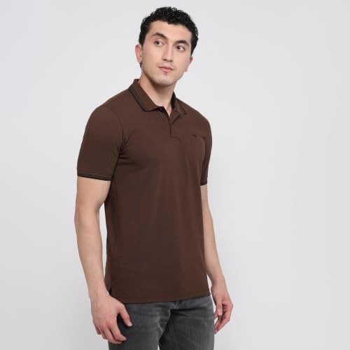 Park Avenue Store Park Avenue Men Slim Fit Cotton Polo T-Shirt Dark - Image 4