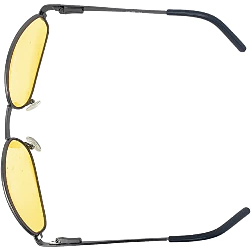 Unisex Spring Temple Metal Wrap Around HD Night Driving Glasses4