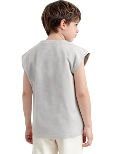 Mufeng Kids Boys Quick-dry Tank Tops Sleeveless Cotton Shirts Sports Vest Workout Running Athletic Tops2