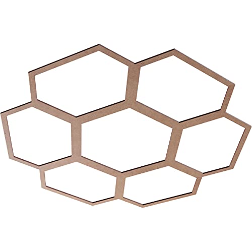 Image of Ekena Millwork 38 inchOD x 13 3 /8 inchID x 3 /8 inchT Florin Wood Fretwork Pierced Ceiling Medallion, Wood (Paint Grade)