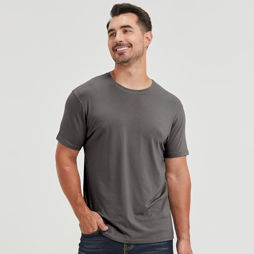 Image of netdraw Men's Ultra Soft Bamboo Viscose Cotton T-Shirt S-3XL | Moisture Wicking, Lightweight, Cool-Touch, Everyday Casual, Lounge, Sleep & Undershirt