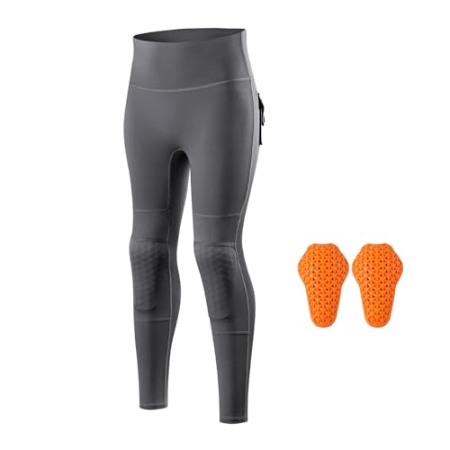 Leggings de protection moto femmes taille haute extensible pour éviter les blessures