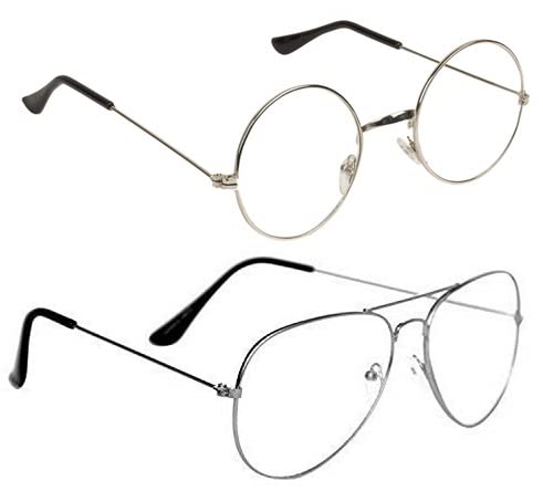 JUST-STYLE Fully Metal Combo Transparent spectacle frame sunglasses for mens and womens