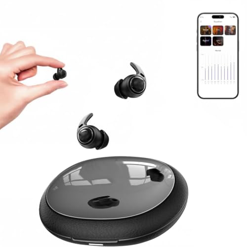 NE76 Sleep Earbuds Bluetooth 5.4 in Ear, AI Translation Headphones Real Time 150 Languages, Waterproof Mini Sleep Headphones Small Design for Side Sleepers for Travel Education Business Meetings Black