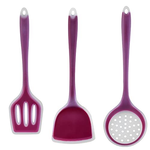 Set Herramientas Antiadherentes De Cocción Juego De Espátulas De Silicona De 3 Piezas Espátula De Goma Antiadherente Espátula De Silicona Para Hornear Resistentes Al Calor Con Cuchara Silicona Cover