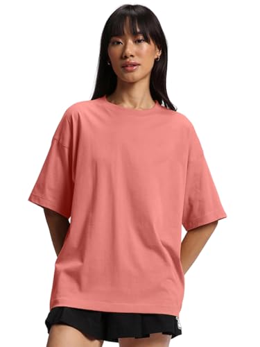 Image of JUNEBERRY 100% Pure Cotton Drop Shoulder Oversized Baggy Fit Half Sleeve Plain Solid Round Neck Multicolor T-Shirt Combo for Women & Girls (Pack of 3) (Sizes S-2XL)