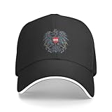 Austria National Emblem Hat Support Austria Coat of Arms Baseball Cap Austrian Hat for Women Men Black