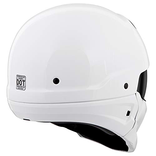 Scorpionexo Covert Open Face Half Shell 3/4 Mode Motorcycle Helmet Dot Approved Solid Adult Unisex (Gloss White - Large) #TOP2