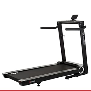 HAMMER Loopband Q. VADIS 7.0, 90% voorgemonteerde loopband, verticale inklapfunctie, LCD-scherm, app-bediening, Kinomap, Zwift, 30 programma’s, 3 pk, 22 km/u, 181 x 83 x 133 cm