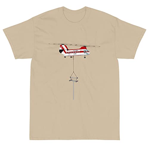 Flyboy Toys Custom Helicopter with Tower T-Shirt HELI2F5BV107IIT-RB1 Sand