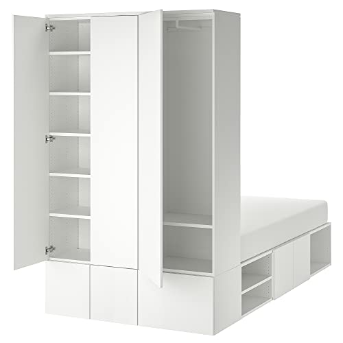 IKEA PLATSA - Marco de cama con 10 puertas, 143 x 244 x 223 cm, color blanco