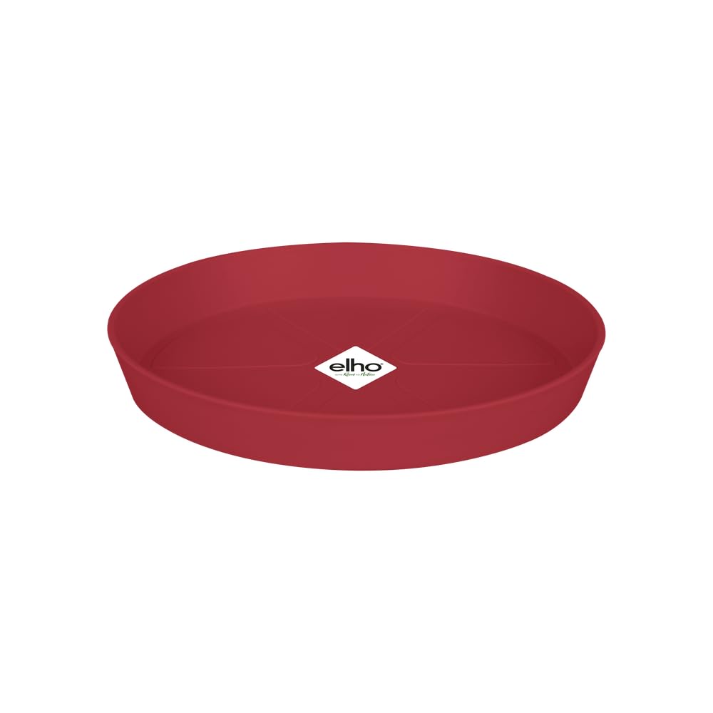 elho Loft Urban Saucer Round 17 - Saucer for Outdoor & Accessories - Ø 17.3 x H 2.4 cm - Red/Theatre Red