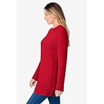 Woman-Within-Womens-Plus-Size-Waffle-Thermal-Sweatshirt Woman Within Women's Plus Size Waffle Thermal Sweatshirt