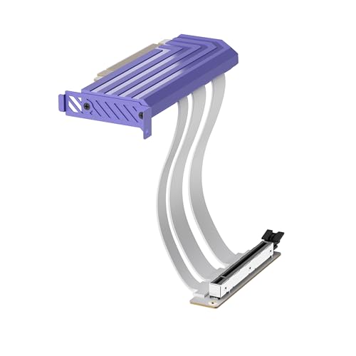 Image of Hyte PCIe 5.0 Hyper Riser - PCI Express Gen 5.0 Luxury Vertical Riser Cable with Reinforced Metal Slot for Vertically Mounted GPU - Taro Milk (Purple)