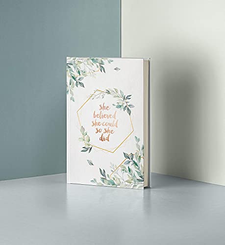 Image of LAURET BLANC Hardbound Ruled Notebook- A5 Size, 192 Pages, 90 GSM Natural Shade (She Believed She Could (G))