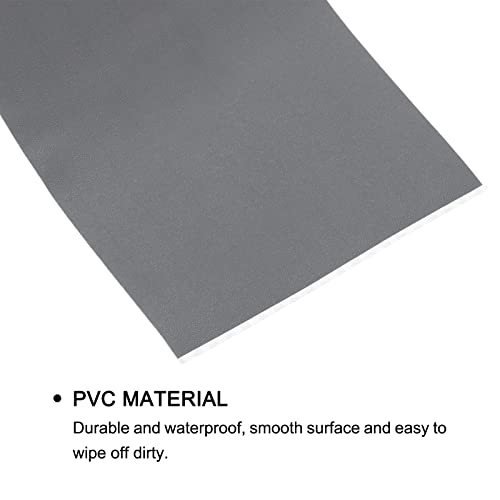Image of uxcell Waterproof Peel and Stick Decorative Tape Self Adhesive 3.15 inch W x 16.4'L PVC Removable Tape for Wall Edge Matte Grey