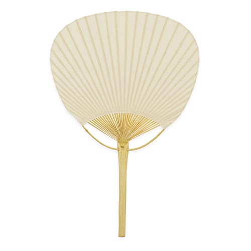 Pai pai de bambu - Pai país para casamentos e festas de verão - Pai país de bambu e papel resitente - detalhes para convidados em casamentos comunhões, batizados e festas. (marfim)