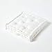 HOMESCAPES Coussin de Chaise de couleur Blanc fait en 100% Coton de 40x40 cm pour Chaise de Salon et Chaise de Jardin