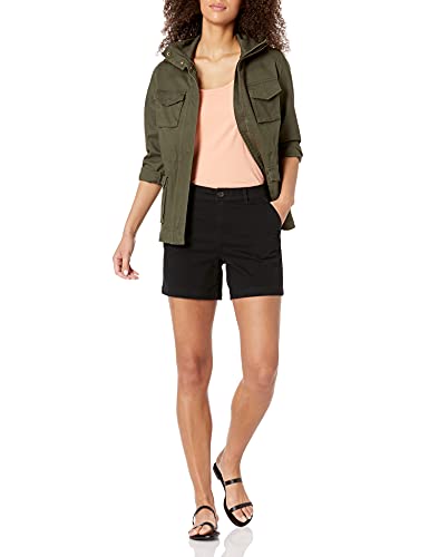 image for Amazon Essentials Women's Mid-Rise Slim-Fit 5 Inch Inseam Khaki Short 
