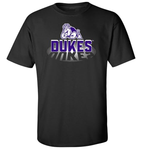 CornBorn JMU Shirt - James Madison University T Shirt Mens - Spotlight and Shadow Dukes - Black - Medium