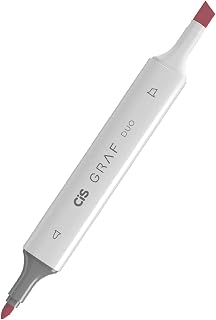 Graf Duo Marcador Artistico c/ 2 Pontas (Ogiva/Chanfrada), CIS, Geranium, Blister com 1 unidade