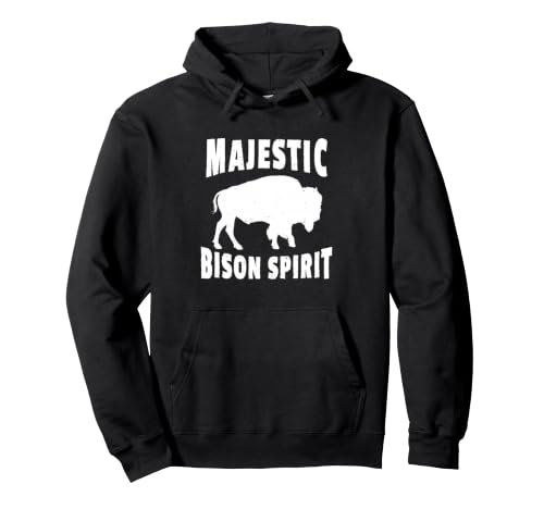 Image of American Buffalo Native Wildlife National Park Bison Wyoming Pullover Hoodie