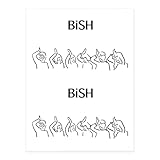 ステッカー Bish ビッシュ シール 防水 おしゃれ 人気 周辺 ノートパソコン パソコン スケートボード 荷物 スーツケース ギター 水筒 自転車 バイク ヘルメットなど用