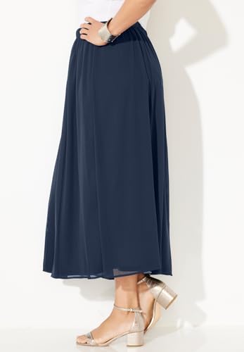 Catherines Women's Plus Size Flowy Chiffon Skirt3
