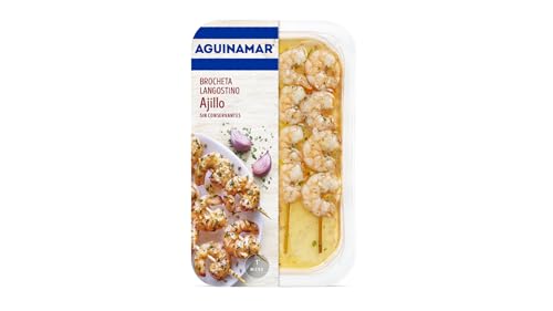AGUINAMAR® Brocheta de langostino al ajillo 145g - Raciones de mar en tu hogar