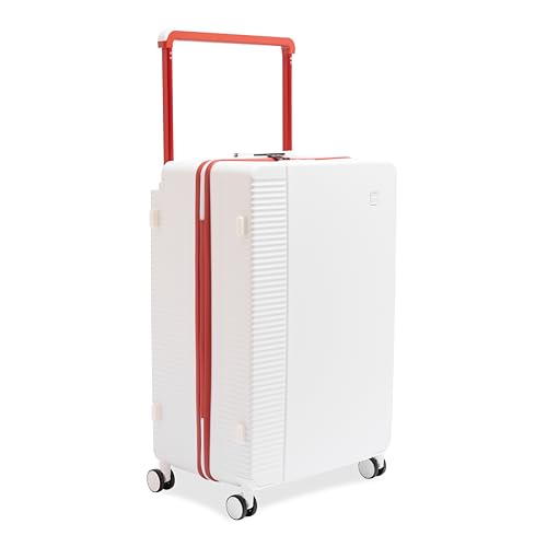 Image of ICON - Signature Polycarbonate (PC) Hard-Sided Cabin Suitcase | Ultra Lightweight & Durable | 8 Spinner Wheels | TSA Lock | Organized Interior | Multiple Colours (Check in - Large, White)